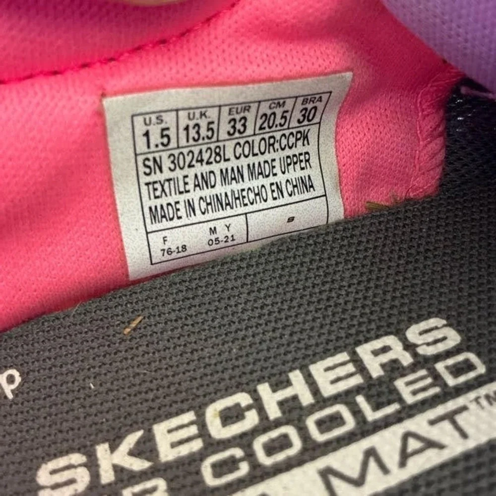 Skechers GOrun Sneakers Kids 1.5 Grey Pink 302428L‎ Athletic Running Shoes